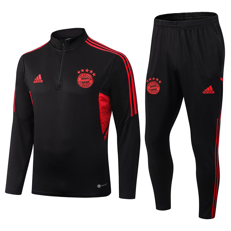 bayern munich 22 23 black Football Tracksuit