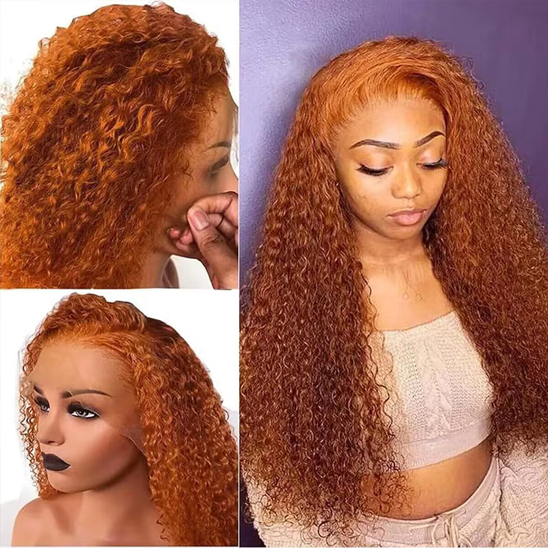 Deep Wave Ginger Human Hair Wig - HD Lace Wigs