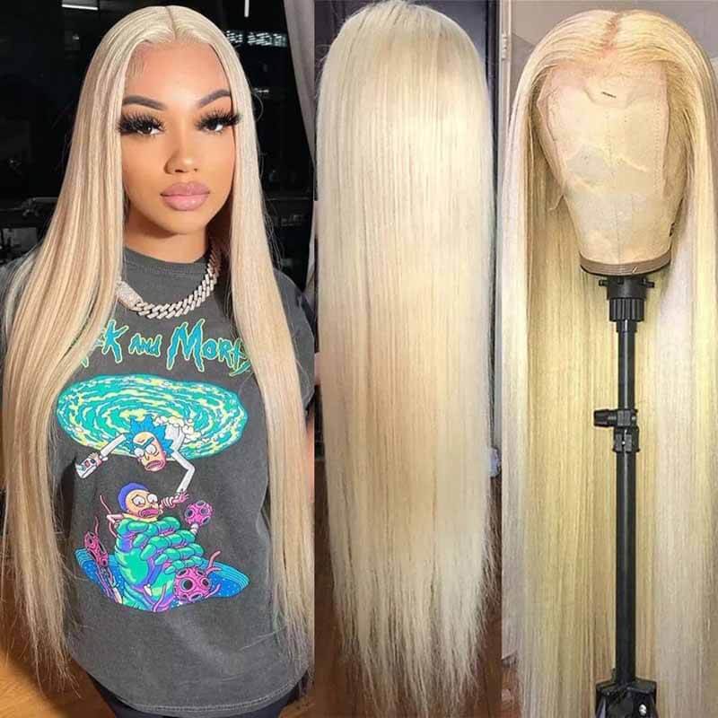 Blonde Straight &amp; Body Wave Human Hair Wig - HD Lace Wigs