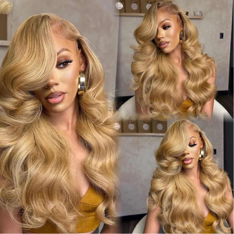 Platinum Honey Blonde Body Wave Human Hair Wig - HD Lace Wigs