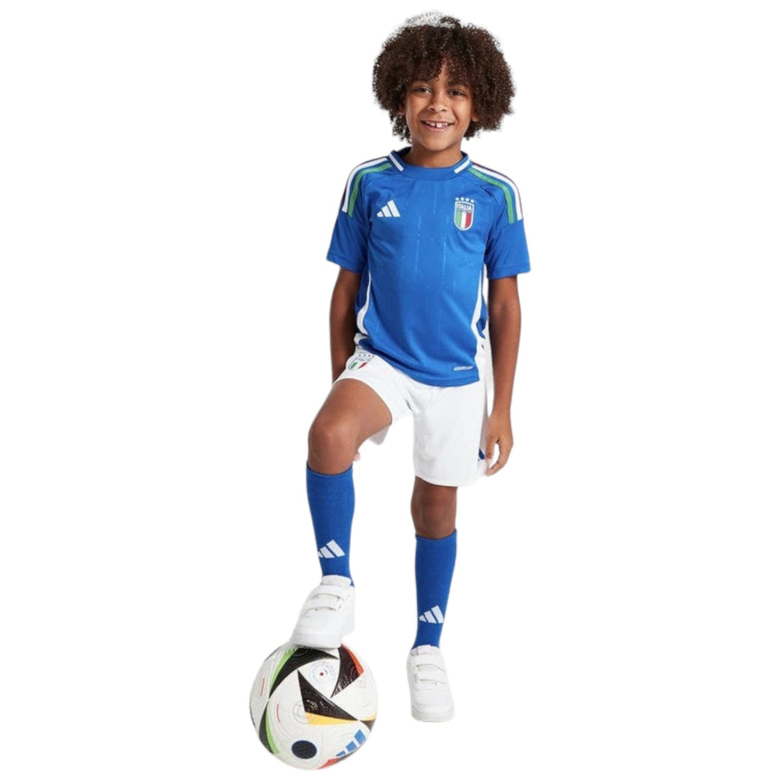 italy home kids soccer jersey 2024 25