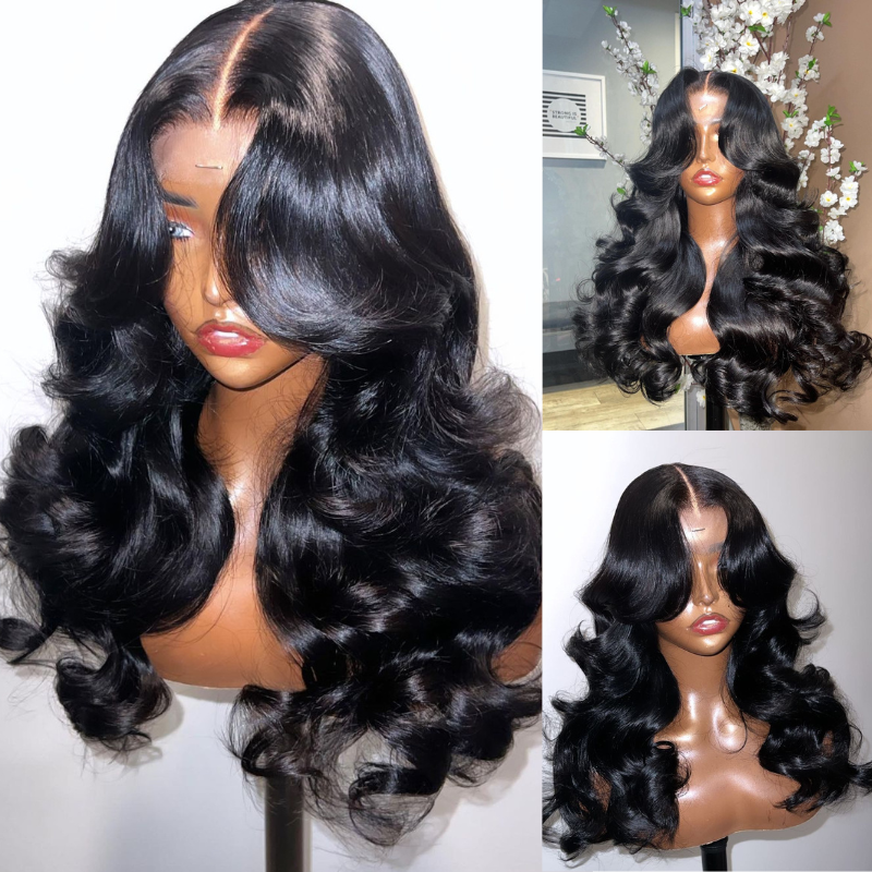 Loose Wave Human Hair Wig With Bangs - HD Lace Wigs