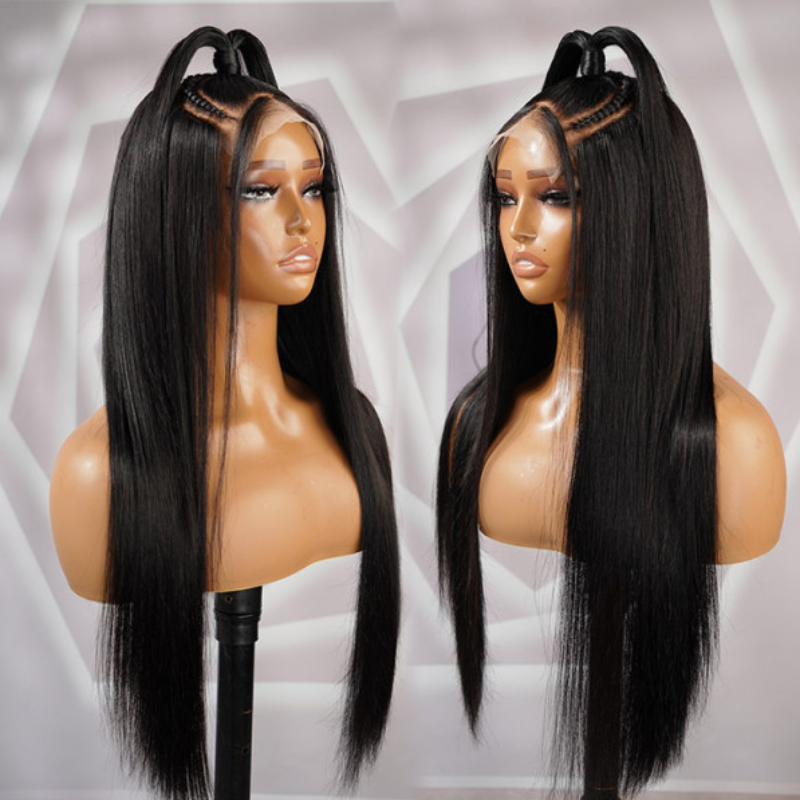 Half Up Half Down Straight Synthetic Wig - HD Lace Wigs