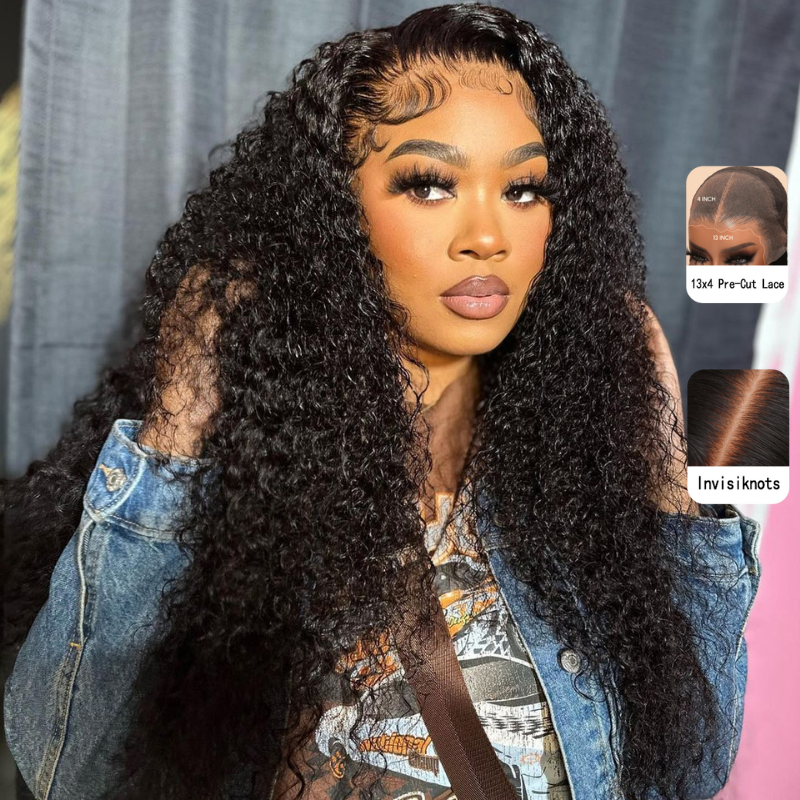 Pre-Bleached Curly Synthetic Wig - HD Lace Wig