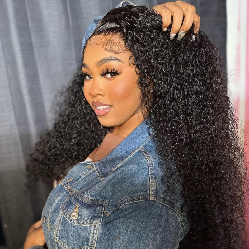 Pre-Bleached Curly Synthetic Wig - HD Lace Wig