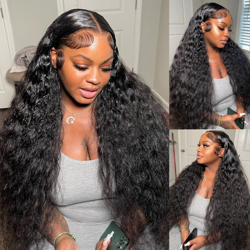 Wet Wavy Pre-Bleached Human Hair Wig - HD Lace Wigs