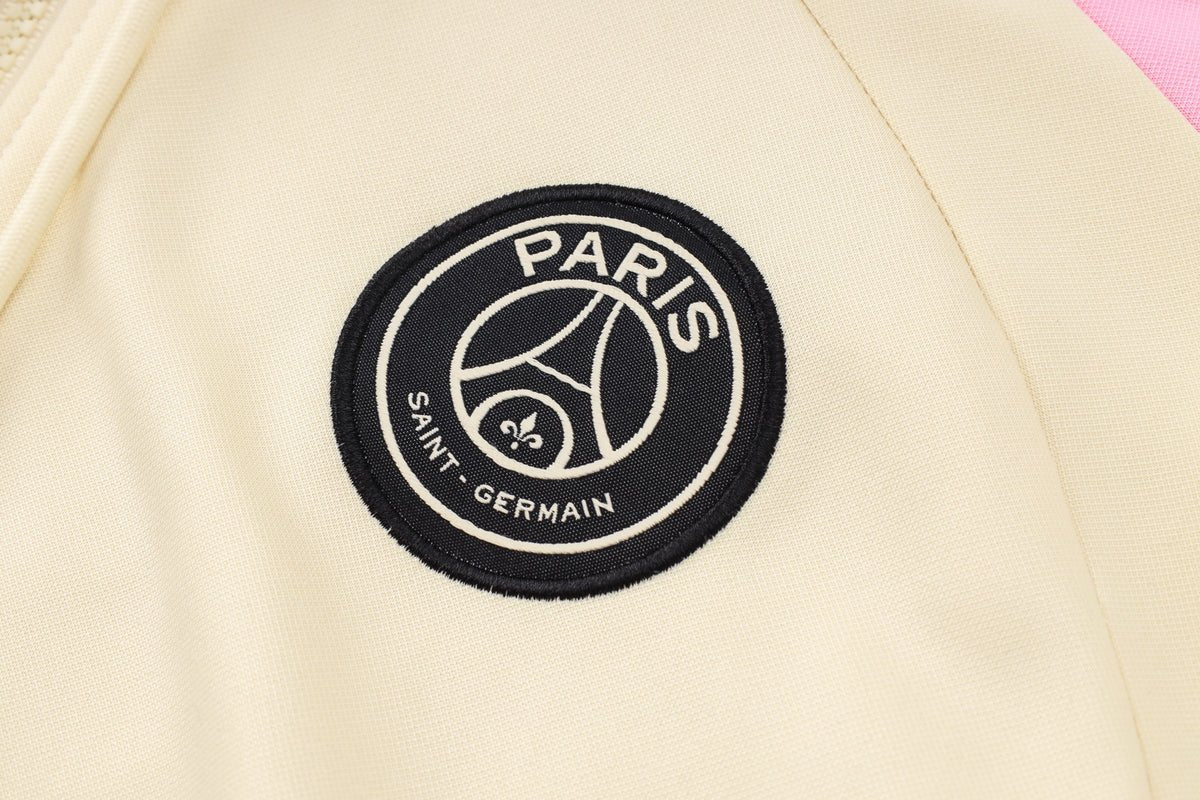 psg beige and black premium Football Tracksuit