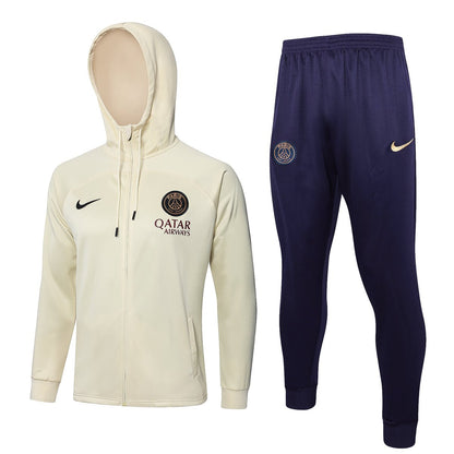 psg beige and dark blue premium Football Tracksuit