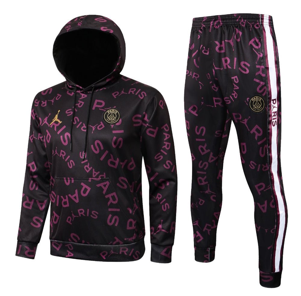 psg black and purple x gold premium Football Tracksuit