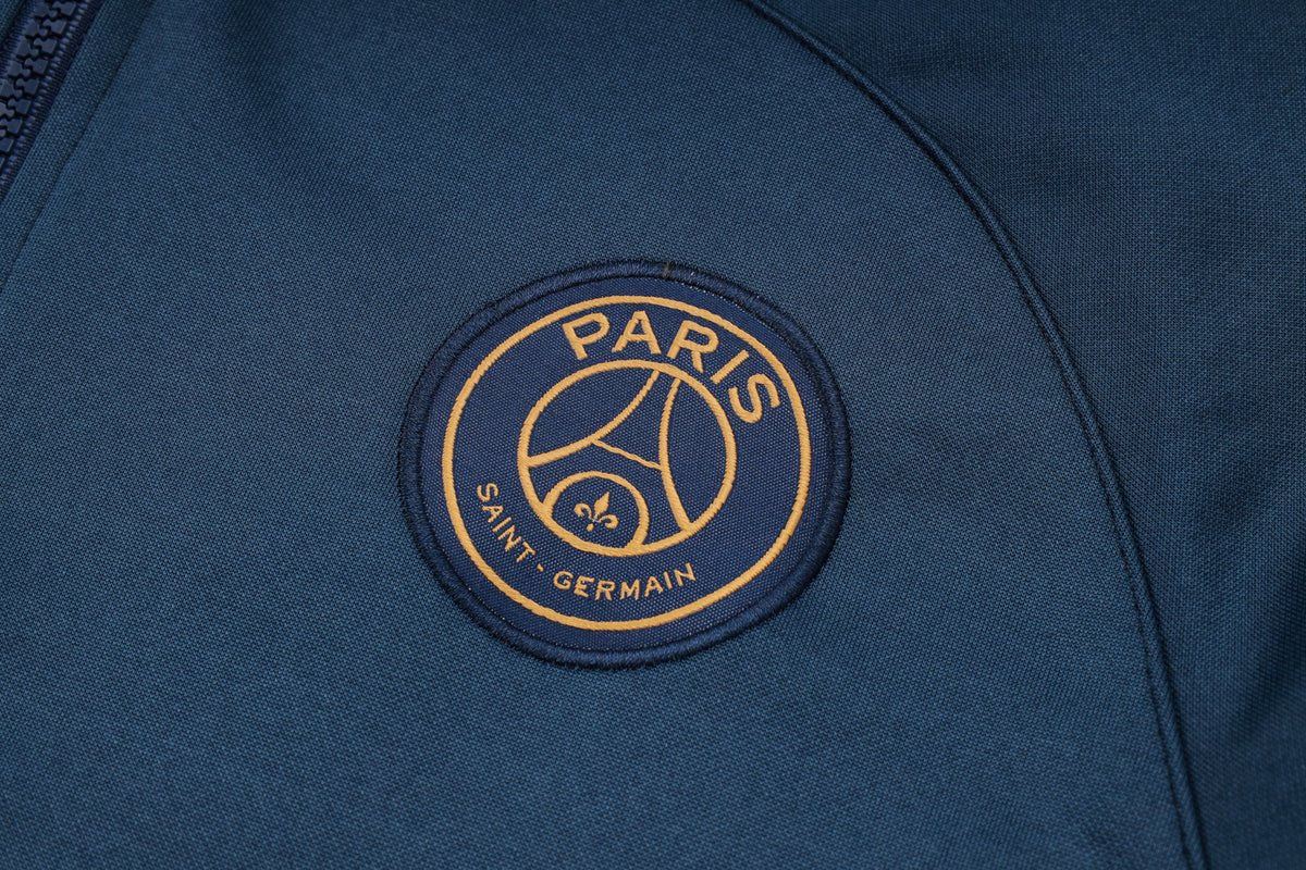 psg dark blue and gold premium Football Tracksuit