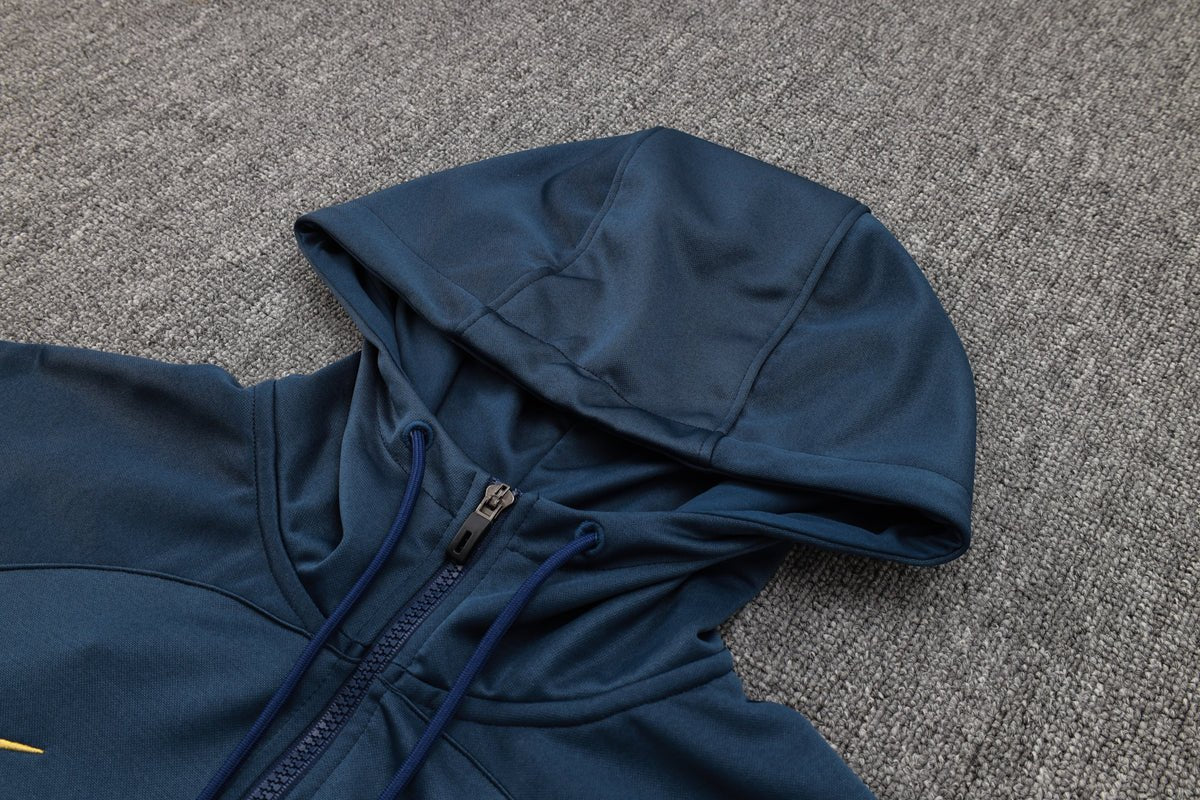 psg dark blue and gold premium Football Tracksuit