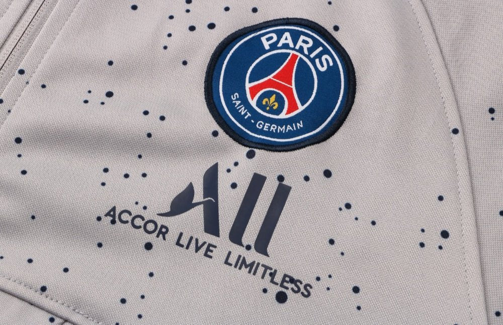 psg dark gray and blue premium Football Tracksuit