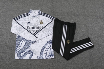 real madrid dragon blanco premium Football Tracksuit