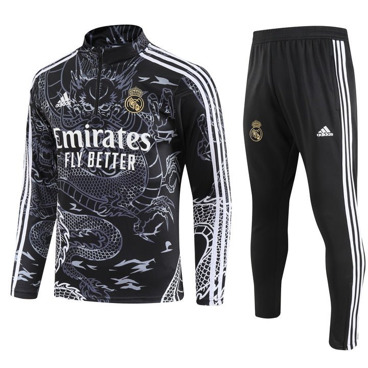 real madrid dragon negro premium Football Tracksuit