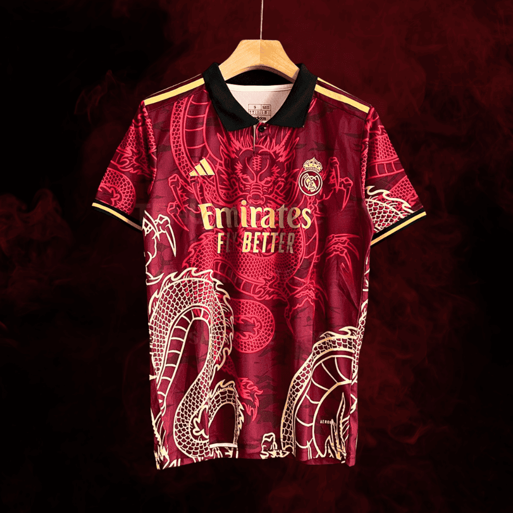 Real Madrid Red Dragon De Fuego Jersey