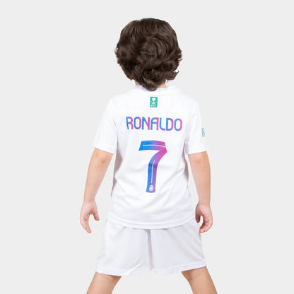 Ronaldo Kids Jersey - Al Nassr 2024 White Away