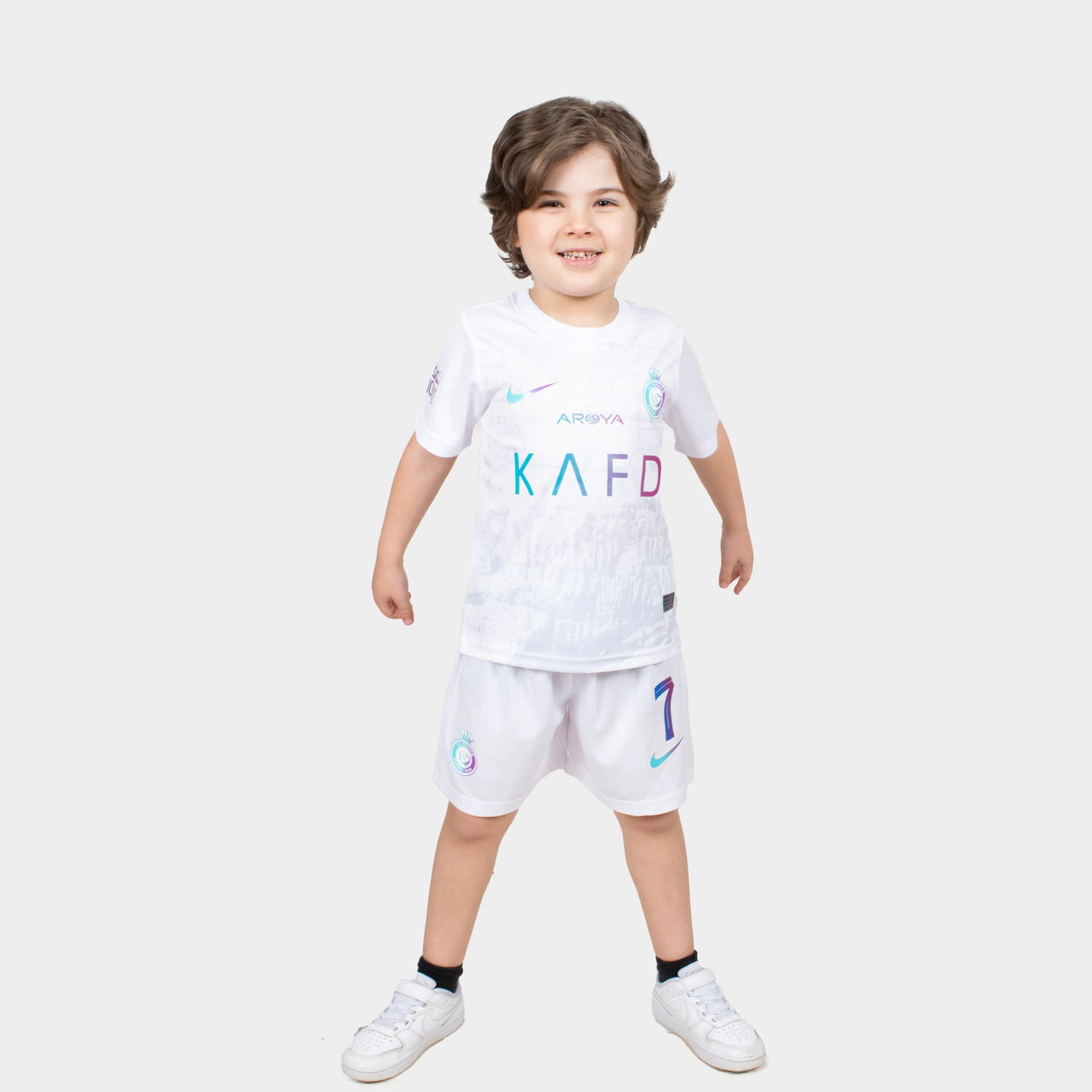 Ronaldo Kids Jersey - Al Nassr 2024 White Away