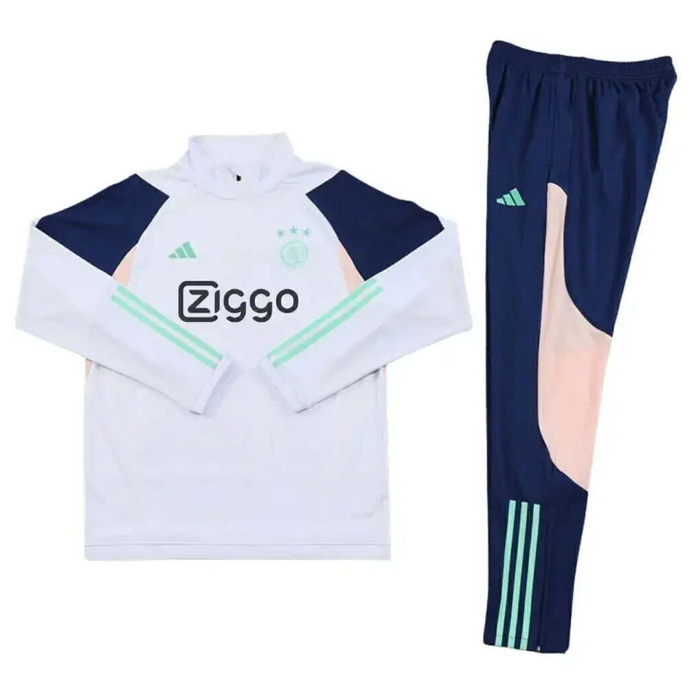 2023/24 Ajax Tracksuit - White Sweater