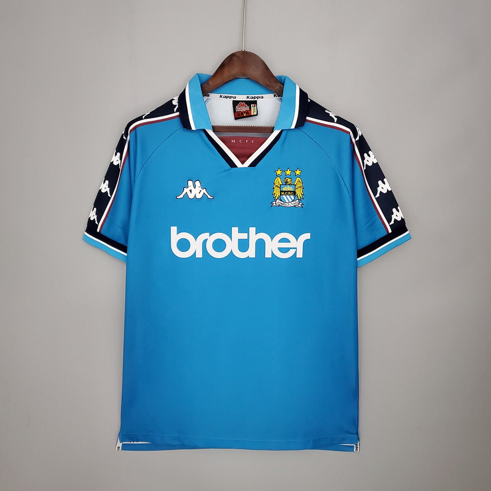 Camiseta retro de local del Manchester City 1997